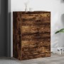 Shoe cabinet with 2 folding smoked oak drawers 80x42x108 cm by , Shoe racks and shoe organizers - Ref: Foro24-3214403, Price:...