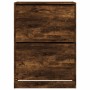 Shoe cabinet with 2 folding smoked oak drawers 80x42x108 cm by , Shoe racks and shoe organizers - Ref: Foro24-3214403, Price:...