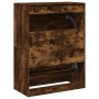 Shoe cabinet with 2 folding smoked oak drawers 80x42x108 cm by , Shoe racks and shoe organizers - Ref: Foro24-3214403, Price:...