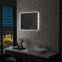 Bathroom mirror with LED, touch sensor and clock 80x60 cm by vidaXL, Mirrors - Ref: Foro24-144738, Price: 123,40 €, Discount: %