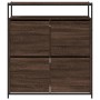 Mueble zapatero 4 cajones abatibles marrón roble 100x34x112 cm de , Zapateros y organizadores de calzado - Ref: Foro24-321441...