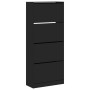 Mueble zapatero con 4 cajones abatibles negro 80x34x187,5 cm de , Zapateros y organizadores de calzado - Ref: Foro24-3214379,...