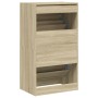 Schuhschrank mit 2 klappbaren Schubladen aus Sonoma-Eiche 60x42x108 cm von , Schuhregale und Schuhorganisatoren - Ref: Foro24...