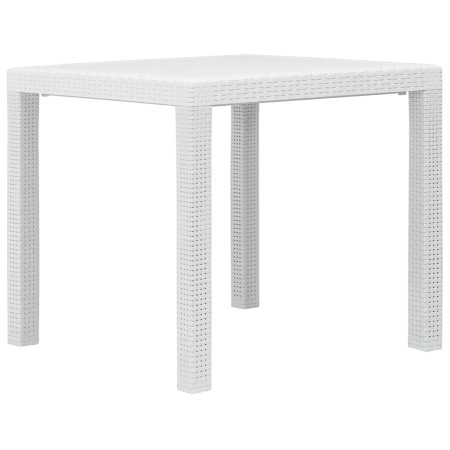 White rattan look plastic garden table 79x79x72 cm by vidaXL, Garden tables - Ref: Foro24-45601, Price: 89,38 €, Discount: %