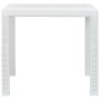 Mesa de jardín de plástico aspecto ratán blanco 79x79x72 cm de vidaXL, Mesas de jardín - Ref: Foro24-45601, Precio: 89,38 €, ...