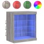 Aparador con luces LED gris Sonoma 60,5x37x67 cm de , Aparadores - Ref: Foro24-836698, Precio: 67,46 €, Descuento: %