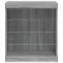 Sideboard with LED lights Sonoma gray 60.5x37x67 cm by , Sideboards - Ref: Foro24-836698, Price: 67,46 €, Discount: %