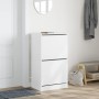 Shoe cabinet with 2 folding drawers white 60x42x108 cm by , Shoe racks and shoe organizers - Ref: Foro24-3214385, Price: 94,0...