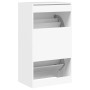 Shoe cabinet with 2 folding drawers white 60x42x108 cm by , Shoe racks and shoe organizers - Ref: Foro24-3214385, Price: 94,0...