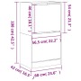 Shoe cabinet with 2 folding drawers white 60x42x108 cm by , Shoe racks and shoe organizers - Ref: Foro24-3214385, Price: 94,0...