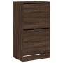 Mueble zapatero 2 cajones abatibles marrón roble 60x42x108 cm de , Zapateros y organizadores de calzado - Ref: Foro24-3214391...