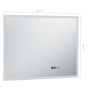 Bathroom mirror with LED, touch sensor and clock 80x60 cm by vidaXL, Mirrors - Ref: Foro24-144738, Price: 123,40 €, Discount: %