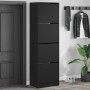 Mueble zapatero con 4 cajones abatibles negro 60x42x204 cm de , Zapateros y organizadores de calzado - Ref: Foro24-3214393, P...