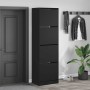 Shoe cabinet with 4 folding drawers black 60x42x204 cm by , Shoe racks and shoe organizers - Ref: Foro24-3214393, Price: 160,...