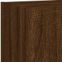 TV wall furniture with LED 5 pieces oak brown engineered wood by , TV Furniture - Ref: Foro24-3216749, Price: 211,99 €, Disco...