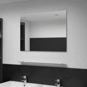 Wall mirror with tempered glass shelf 80x60 cm by , Mirrors - Ref: Foro24-326249, Price: 44,99 €, Discount: %