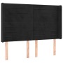 Black velvet headboard with LED 147x16x118/128 cm by vidaXL, Headboards and footboards - Ref: Foro24-3124238, Price: 135,99 €...