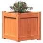 Outdoor planters 2 pcs solid wax brown pine wood by , Pots and planters - Ref: Foro24-837409, Price: 69,20 €, Discount: %