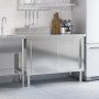 Kitchen work table with stainless steel sliding doors by , Restoration - Ref: Foro24-376441, Price: 234,00 €, Discount: %