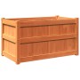 Outdoor planter solid wax brown pine wood 90x50x50 cm by , Pots and planters - Ref: Foro24-837463, Price: 81,11 €, Discount: %