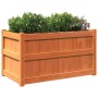 Outdoor planter solid wax brown pine wood 90x50x50 cm by , Pots and planters - Ref: Foro24-837463, Price: 81,11 €, Discount: %