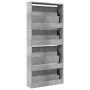 Shoe cabinet with mirror 4 levels concrete gray 63x17x134 cm by , Shoe racks and shoe organizers - Ref: Foro24-3228275, Price...