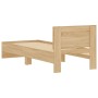 Cama con cabecero madera de ingeniería roble Sonoma 75x190 cm de , Camas y somieres - Ref: Foro24-838661, Precio: 66,47 €, De...