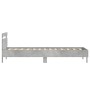 Concrete gray LED lights headboard bed frame 75x190 cm by , Beds and slatted bases - Ref: Foro24-838753, Price: 73,98 €, Disc...