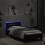 Bed frame with headboard and LED lights black 75x190 cm by , Beds and slatted bases - Ref: Foro24-838751, Price: 82,57 €, Dis...