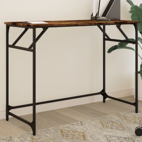 Engineered wood and smoked oak steel desk 100x45x76 cm by , Desks - Ref: Foro24-842268, Price: 45,40 €, Discount: %