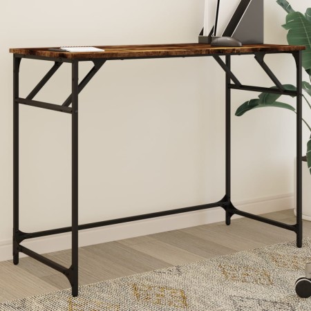 Engineered wood and smoked oak steel desk 100x45x76 cm by , Desks - Ref: Foro24-842268, Price: 45,99 €, Discount: %