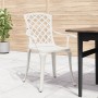 Garden chairs 6 units white cast aluminum by , Garden chairs - Ref: Foro24-3216321, Price: 754,35 €, Discount: %