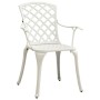 Garden chairs 6 units white cast aluminum by , Garden chairs - Ref: Foro24-3216321, Price: 754,35 €, Discount: %