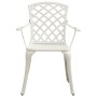 Garden chairs 6 units white cast aluminum by , Garden chairs - Ref: Foro24-3216321, Price: 754,35 €, Discount: %