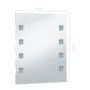 Espejo de pared de baño con LED 50x60 cm de vidaXL, Espejos - Ref: Foro24-144699, Precio: 71,72 €, Descuento: %