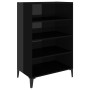 Aparador de madera contrachapada negro brillante 57x35x90 cm de , Aparadores - Ref: Foro24-806137, Precio: 51,98 €, Descuento: %