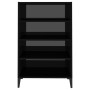 Aparador de madera contrachapada negro brillante 57x35x90 cm de , Aparadores - Ref: Foro24-806137, Precio: 51,98 €, Descuento: %