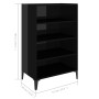 Aparador de madera contrachapada negro brillante 57x35x90 cm de , Aparadores - Ref: Foro24-806137, Precio: 51,98 €, Descuento: %