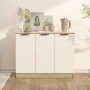 Aparador madera contrachapada blanco roble Sonoma 90,5x30x70 cm de , Aparadores - Ref: Foro24-811192, Precio: 104,99 €, Descu...