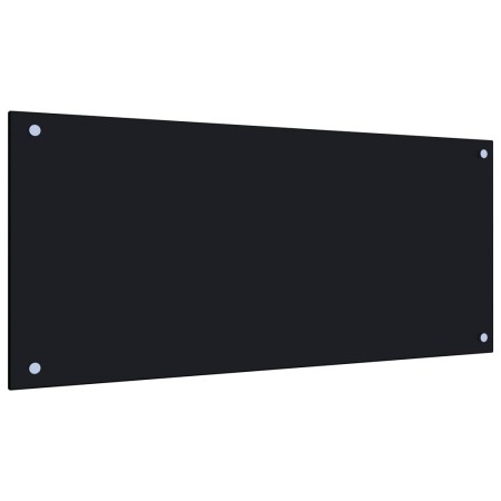 Protección salpicaduras cocina vidrio templado negro 90x40 cm de vidaXL, Herramientas y utensilios de cocina - Ref: Foro24-24...