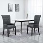 Sillas de comedor con reposabrazos 2 unidades tela gris oscuro de , Sillas de comedor - Ref: Foro24-276908, Precio: 288,25 €,...