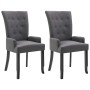 Dining chairs with armrests 2 units dark gray fabric by , dining chairs - Ref: Foro24-276908, Price: 288,25 €, Discount: %