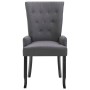 Dining chairs with armrests 2 units dark gray fabric by , dining chairs - Ref: Foro24-276908, Price: 288,25 €, Discount: %