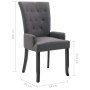 Dining chairs with armrests 2 units dark gray fabric by , dining chairs - Ref: Foro24-276908, Price: 288,25 €, Discount: %