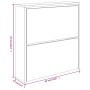 Shoe cabinet with mirror 2 levels Sonoma gray 63x17x67 cm by , Shoe racks and shoe organizers - Ref: Foro24-342633, Price: 83...