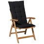 Madison Chair cushion with Panama backrest 123x50cm black by , Cushions for chairs and sofas - Ref: Foro24-419586, Price: 48,...