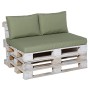 Madison Sage Green Panama Pallet Cushion Set by , Cushions for chairs and sofas - Ref: Foro24-429036, Price: 131,39 €, Discou...