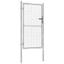 Silver galvanized steel garden gate 105x200 cm by vidaXL, garden gates - Ref: Foro24-144758, Price: 274,91 €, Discount: %