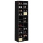 Glossy black plywood shoe rack 54x34x183 cm by , Shoe racks and shoe organizers - Ref: Foro24-800376, Price: 171,99 €, Discou...