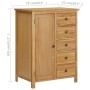 Kleiderschrank aus massivem Eichenholz, 76 x 52 x 105 cm von , Kleiderschränke - Ref: Foro24-289199, Preis: 366,24 €, Rabatt: %